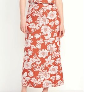 Old navy linen blend island skirt size 2x